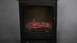 MOA Electric Atmospheric Fireplace - Stove - Freestanding - Black - ES18D