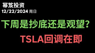 第1358期「幂笈投资」12/22/2024 下周继续跌，还是继续涨，本期视频一定要看！｜ 特斯拉出现卖点，回调在即？｜ moomoo