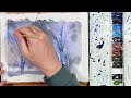 水彩画「冬のイルミネーション」／ how to paint winter lights in watercolor