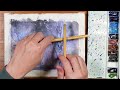 水彩画「冬のイルミネーション」／ how to paint winter lights in watercolor