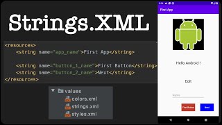 Strings.XML | Android Studio Tutorial 2020 |Android App Development |How to Save Strings Other Class