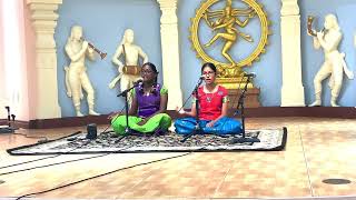 Shobillu Saptaswara | Varshikotsavam' 22 at Shiva Vishnu Temple  S.Florida | Kiara and Pragya