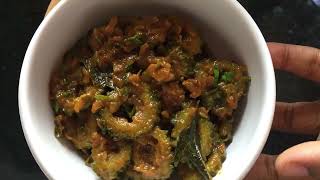 பாகற்காய் கறி | bitter gourd curry recipe | bitter gourd recipes | how to make bitter gourd curry