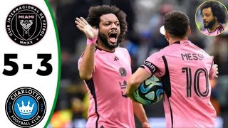 Messi Super Hattrick , Marcelo Debut💥 Inter Miami vs Charlotte 5-3 - All Goals \u0026 Highlights - 2025