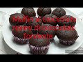 MUFFIN AL CIOCCOLATO CON RIPIENO FONDENTE. buonissimi e si preparano in 5 minuti .