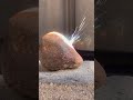 Giant Fresnel lens melts rock☀️🔥