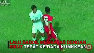 Moment saat Saddil Ramdani Dikartu Merah setelah Menyikut Pemain Thailand