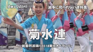 阿波踊り「滅多に見られない連特集」⑪ 菊水連 - 新春阿波踊り2018 - 東京オペラシティ（2022.2.26）