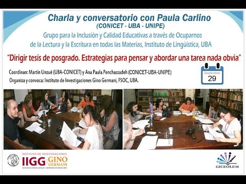 Charla Y Conversatorio Con Paula Carlino - YouTube