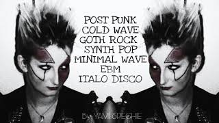 Postpunk, Coldwave, SynthPop, Minimal Wave, Ebm, Italo Disco. PARTY MIX