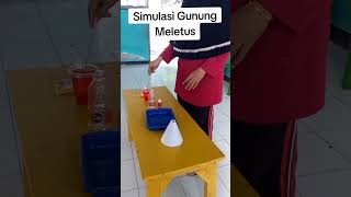 Simulasi Gunung Meletus untuk Anak TK #tutorial #diy #gunungmeletus