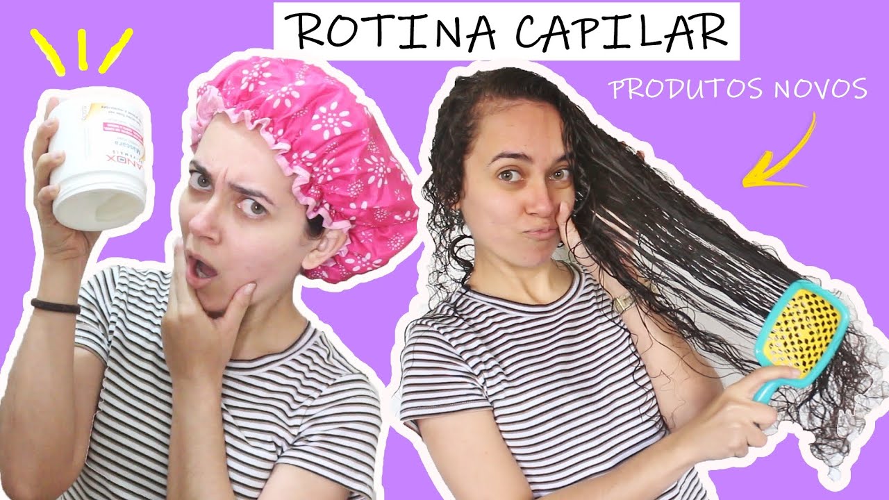 MINHA ROTINA CAPILAR COMPLETA | CABELO CACHEADO - YouTube