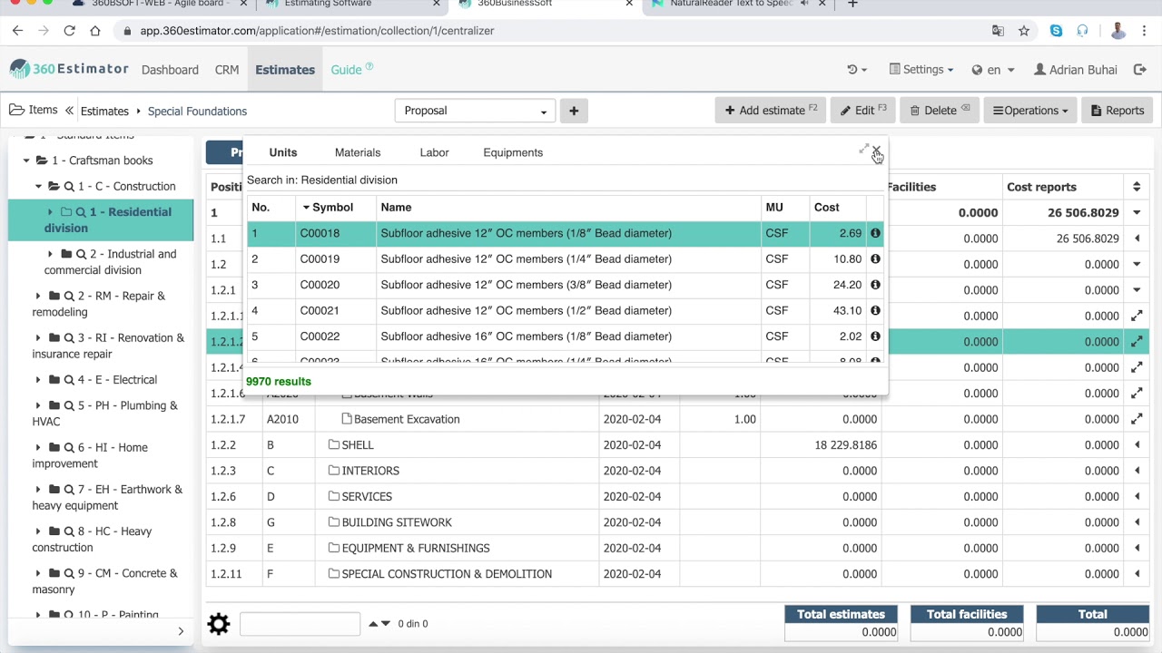 Lesson 1 Construction Estimating Software Youtube