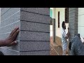 Exterior sand stone texture design on highlighting pillers in house|jotun paints