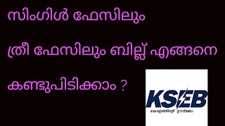 KSEB BILL CALULATION IN SINGLE PHASE AND THREE PHASE/ITI NCVT/POWERTECH