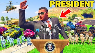 GTA 5 Franklin Becomes the Most DANGEROUS President in GTA 5! | SHINCHAN and CHOP