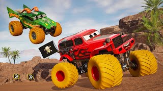 Grave Digger vs Dragon Monster Truck INSANE Racing Challenge! Epic Stunts & Wild Action! Monster Jam