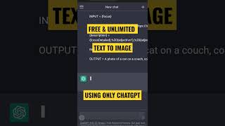 Free Unlimited Text to Image AI using ONLY CHATGPT #shorts #chatgpt
