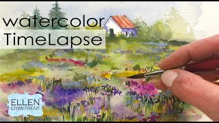 Watercolor Landscape Timelapse