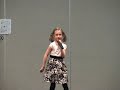 darling 7 year old girl sings solo