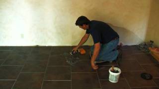 SnapStone Porcelain Tile Installation - Grouting Tile