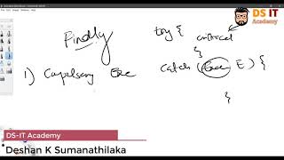 Finally block in Exception Handling - Java Explained in Sinhala