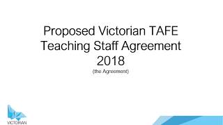 MEA 2018 presentation for Victorian TAFE Teaching Staff