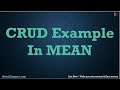 CRUD Example Using MEAN Stack | Angular Express.js MongoDB Node.js