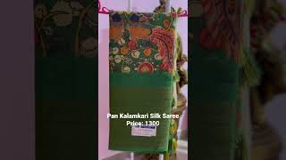 Pan Kalamkari Silk Sarees - Latest Kalamkari Saree Collections Available - Order now