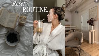 reset day routine! getting my life together | skincare, cleaning, meal prep ☁️