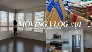 MOVING VLOG #01: packing up & empty apartment tour