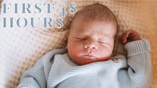 BABY'S FIRST 48 HOURS! bringing our newborn home & family meeting him for the fi