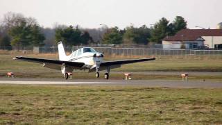 Bonanza, E33, N917CE, landing at KHWY on 3/20/10 at 1831