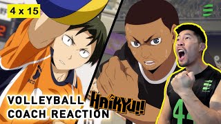 Volleyball Coach Reacts to HAIKYUU S4 E15 - Hinata Goes Against Miya Twins (Karasuno vs Inarizaki)