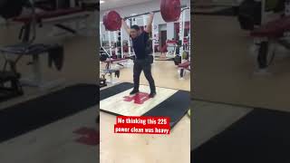 225 power clean transformation #shorts #gym