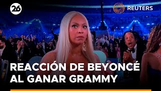 La impactante reacción de Beyoncé al ganar el Grammy al mejor álbum | #Reuters