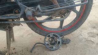 Honda chain kit change the video very nice wonder chain kit nice work