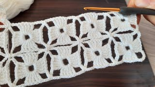 AMAZING CROCHET FLOWER: How to Crochet a Granny Square for Beginners. Çiçekli Tığ işi model