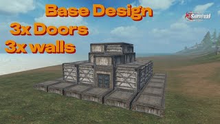 3x walls 3x Doors base Design || last island of survival || #lastislandofsurvival #lios #bunker