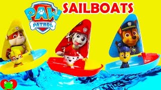 Paw Patrol Sailboats Marshall Chase Dive for Surprises