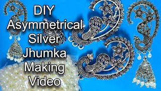 DIY Asymmetrical Jhumka making tutorial.