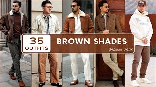 35 Ways to Style Brown Color for Winter 2025 | Men's Fashion