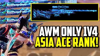 ACE LOBBY FINAL ZONE 1V4 WITH ONLY GODZILLA AWM!! | PUBG Mobile