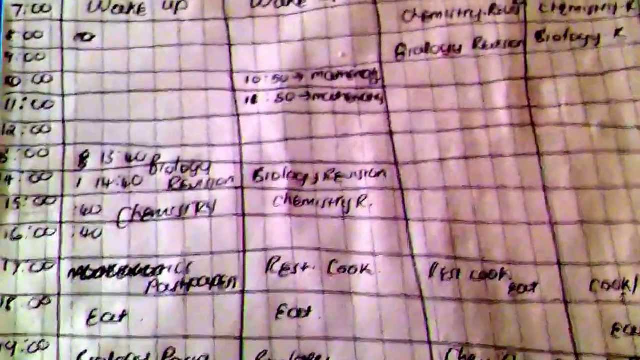 Revision Tip 1 Make A Timetable Youtube