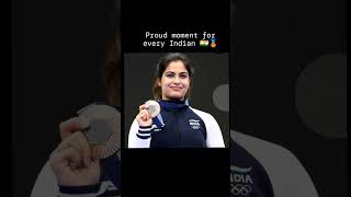 Congratulations Manu Bhaker🥉🥰🇮🇳, proud moment for 🇮🇳🥉#indian #manubhaker#shortvideo#olympics