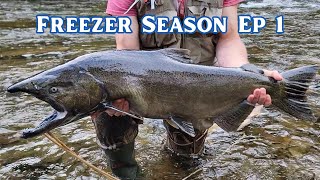 Catching A Years Supply Of Salmon | Freezer Season Ep.1 - Freshwater King Salmon