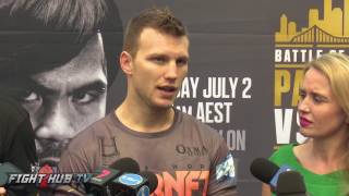 JEFF HORN "IF I LAND MY RIGHT SHOT ON PACQUIAO, HE WILL GO TO SLEEP!"