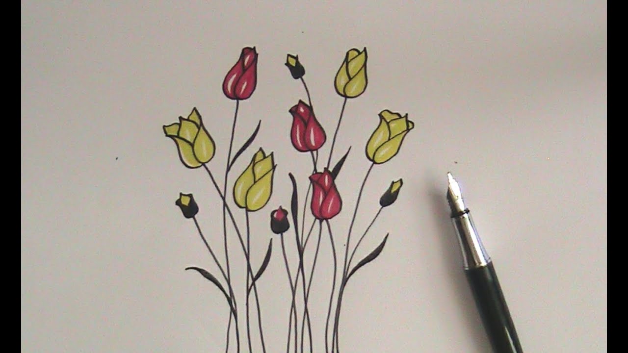 Flower Drawing Easy For Beginners Best Flower Site