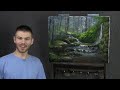 landscape painting misty forest creek paint with kevin hill