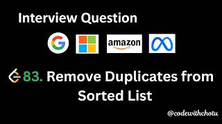 83. Remove Duplicates from Sorted List - Python - Easy